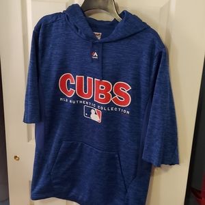 MLB Chicago Cubs short sleeve pullover sweatshirt hoodie Medium